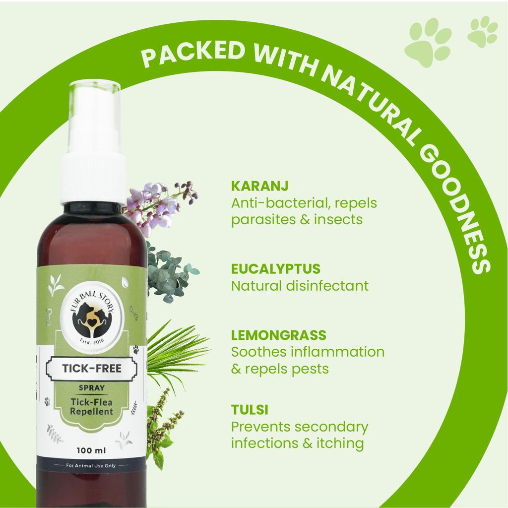 Tick Free: Tick & Flea Repelling Spray For Dogs & Cats - 100ml