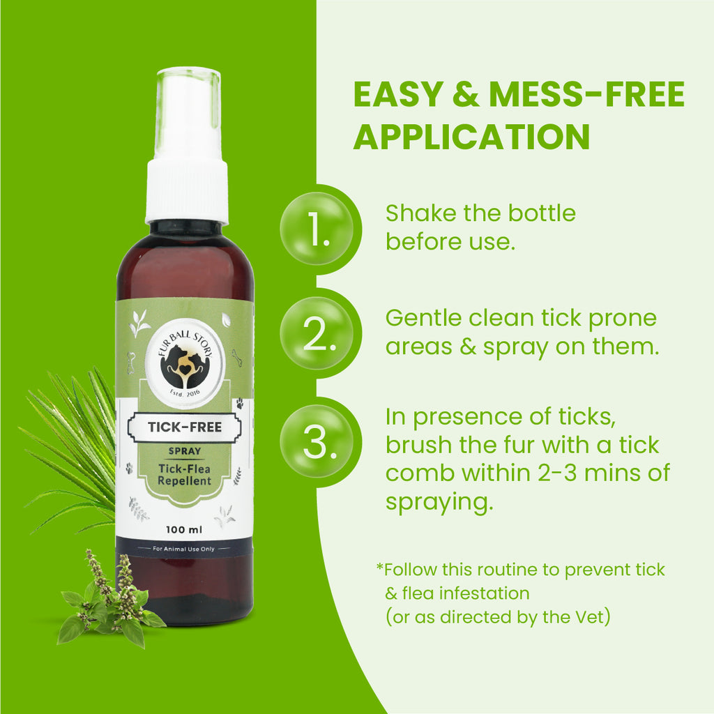 Tick Free: Tick & Flea Repelling Spray For Dogs & Cats - 100ml