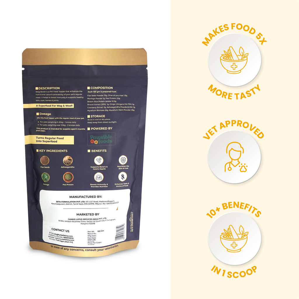 Wag Boost - Pet Food Topper for Healthy Bones, Skin & Immunity