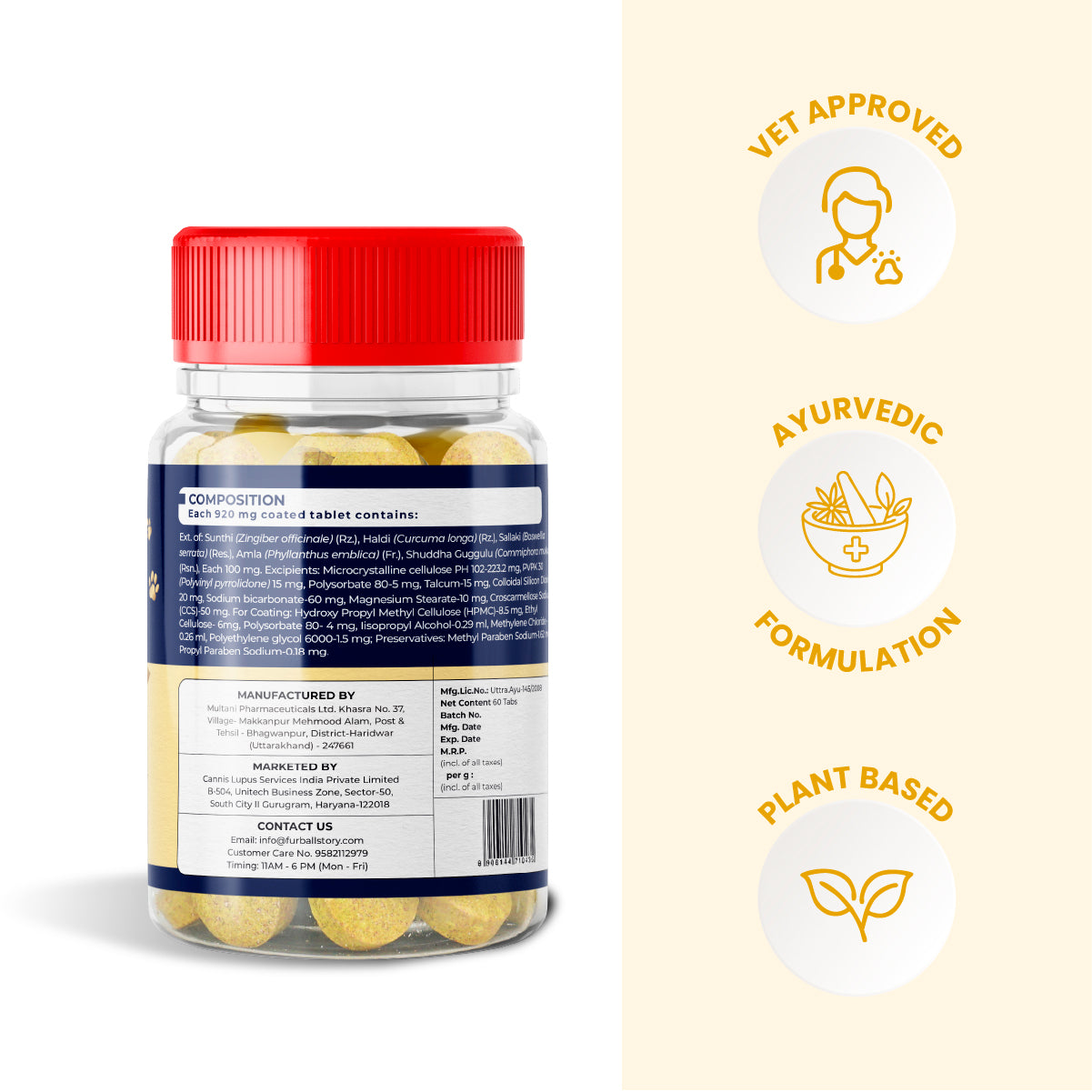 Jump-O-Joint Tablet: Relieves Joint Pain in Dogs & Cats (60 Tab/81gm)