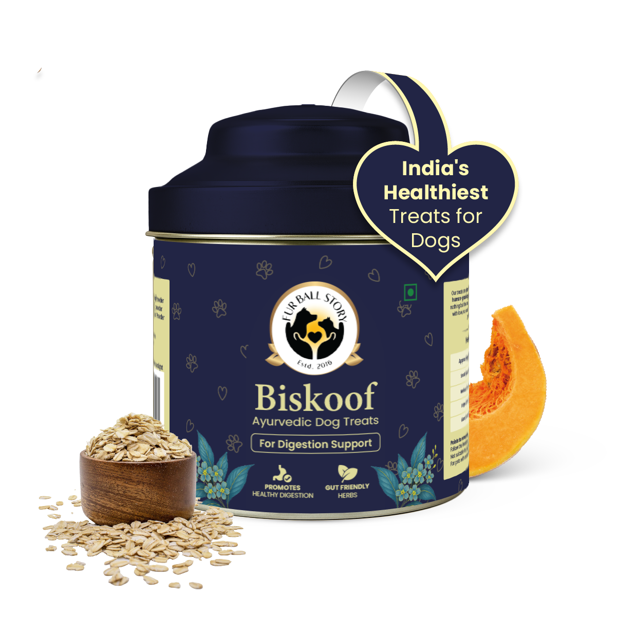 Biskoof - Digestion Support | India's Healthiest Treats for Dogs - 150 Gm