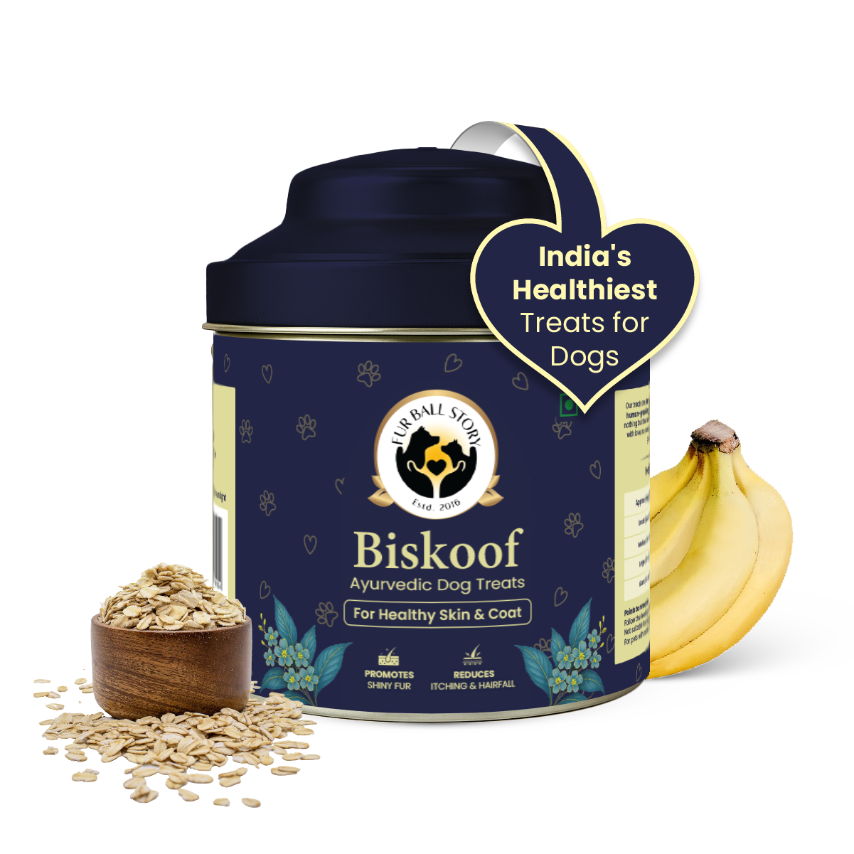Biskoof - Healthy Skin & Shiny Coat | India's Healthiest Treats for Dogs - 150 Gm