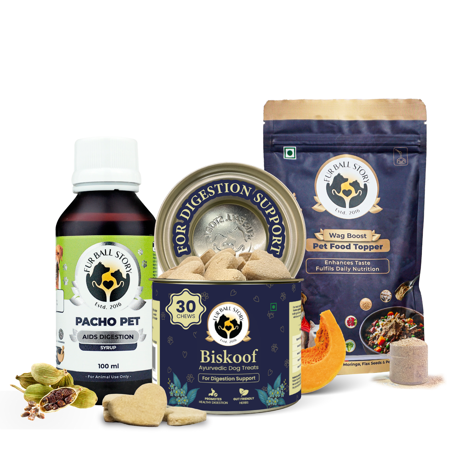 Pacho Pet: Relieves Stomach Problems In Dogs & Cats - 100ml