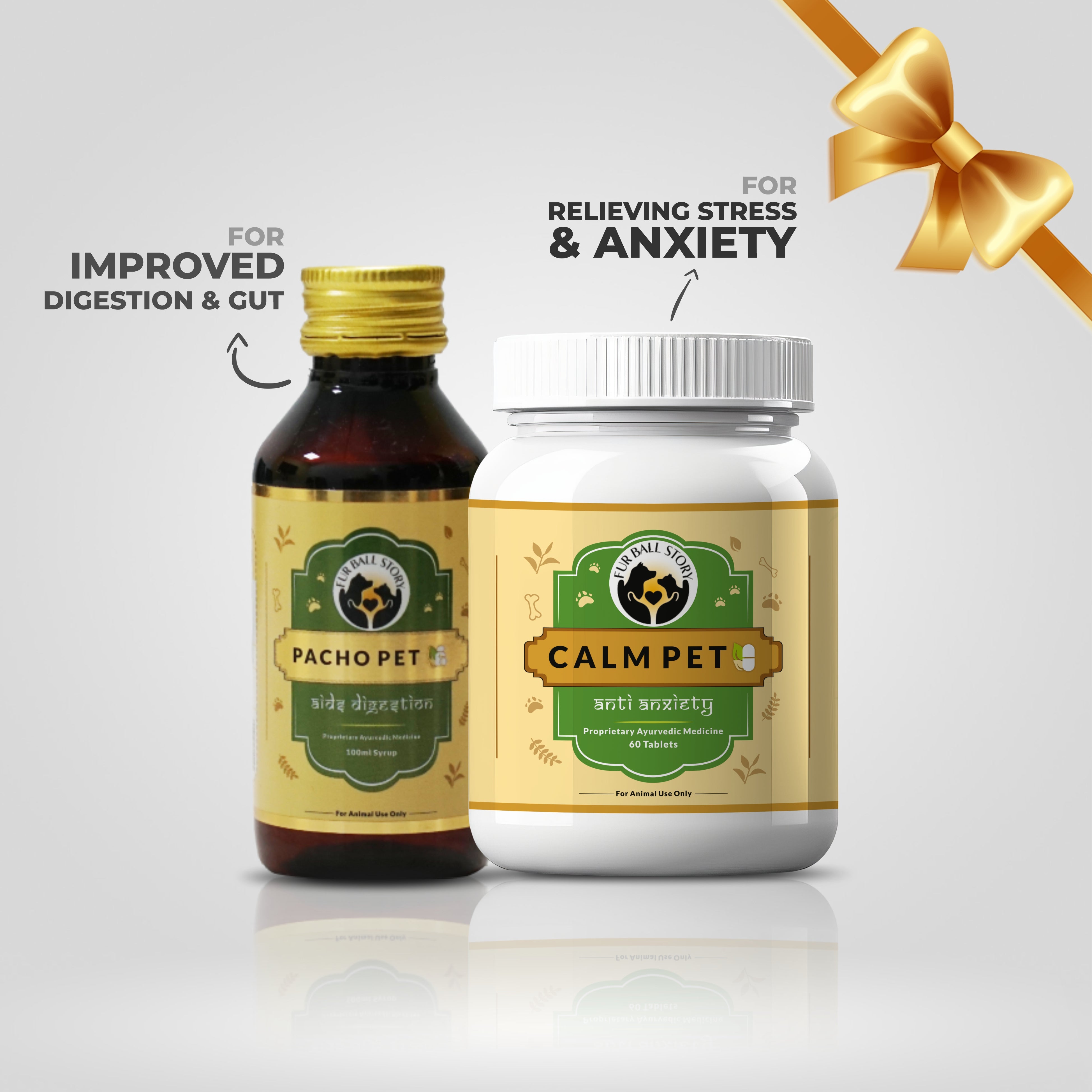 digestion syrup and calming medicine for dogs & cats