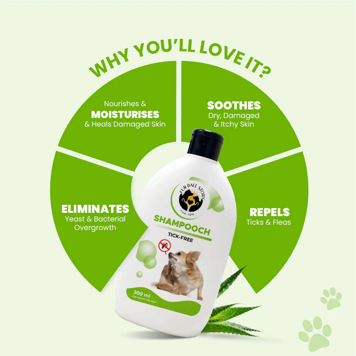 Shampooch Tick Free: Tick Preventive Dog Shampoo - 300ml (BUY 2 GET 1 FREE)