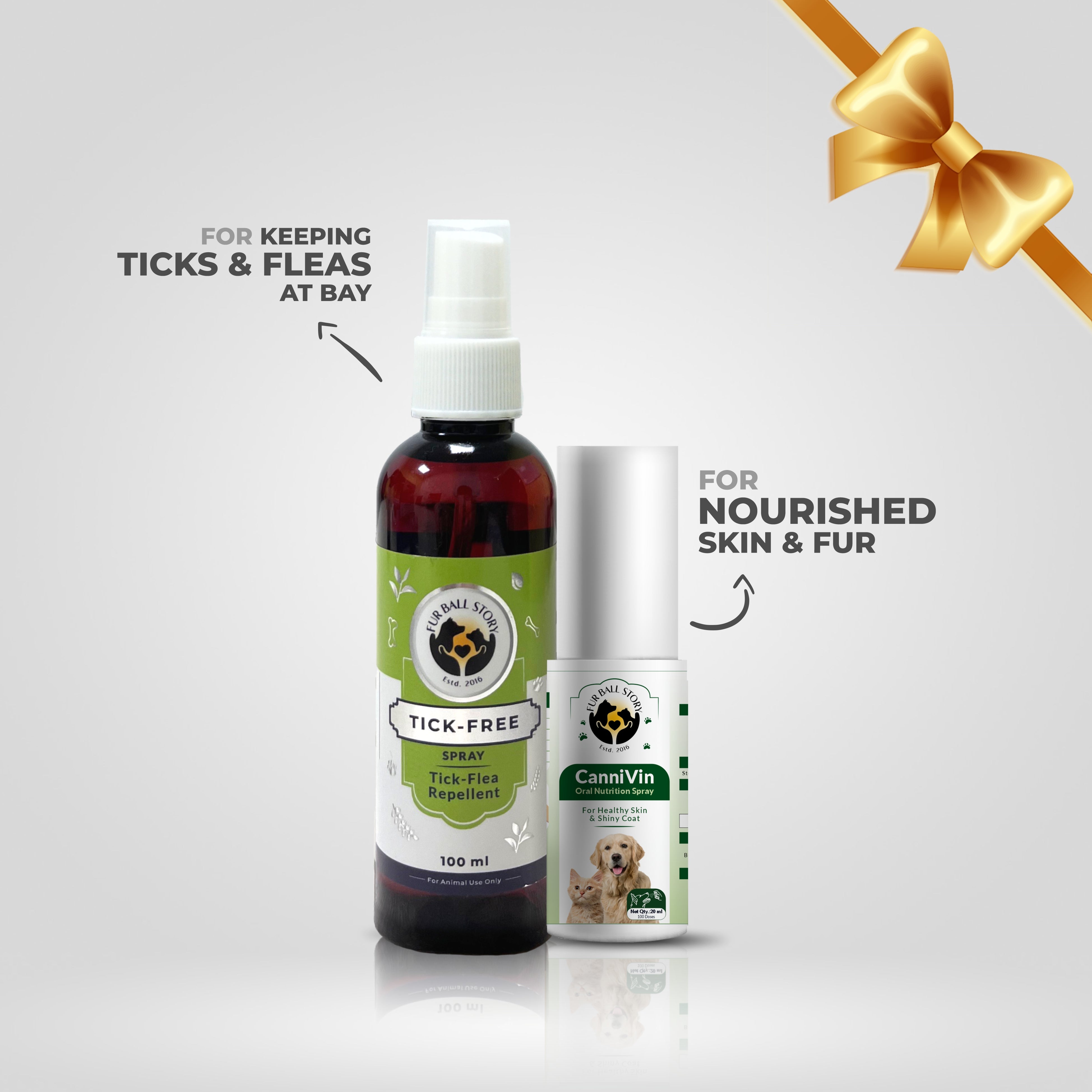 fur supplement & tick spray for dogs 