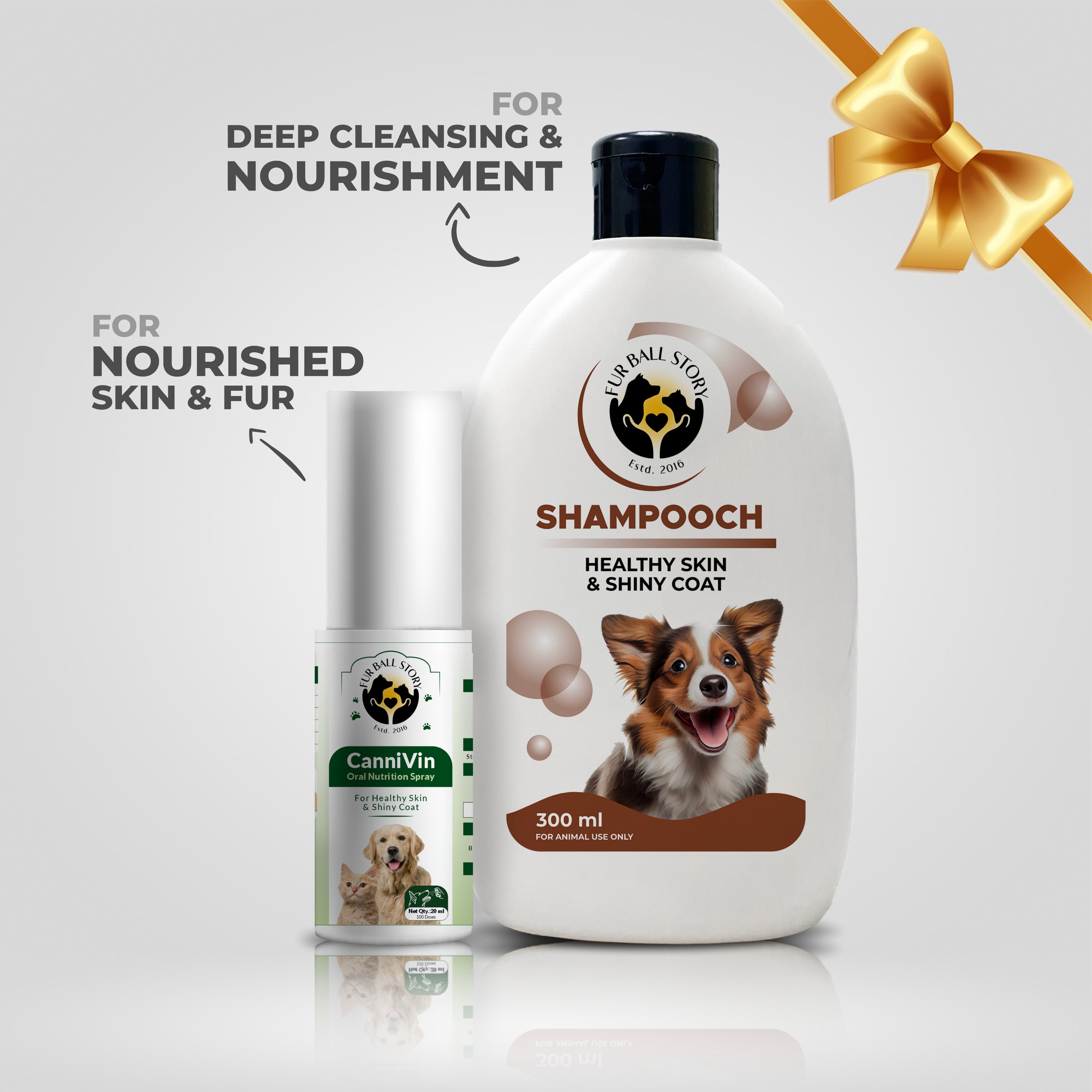 best dog fur supplement & dog shampoo