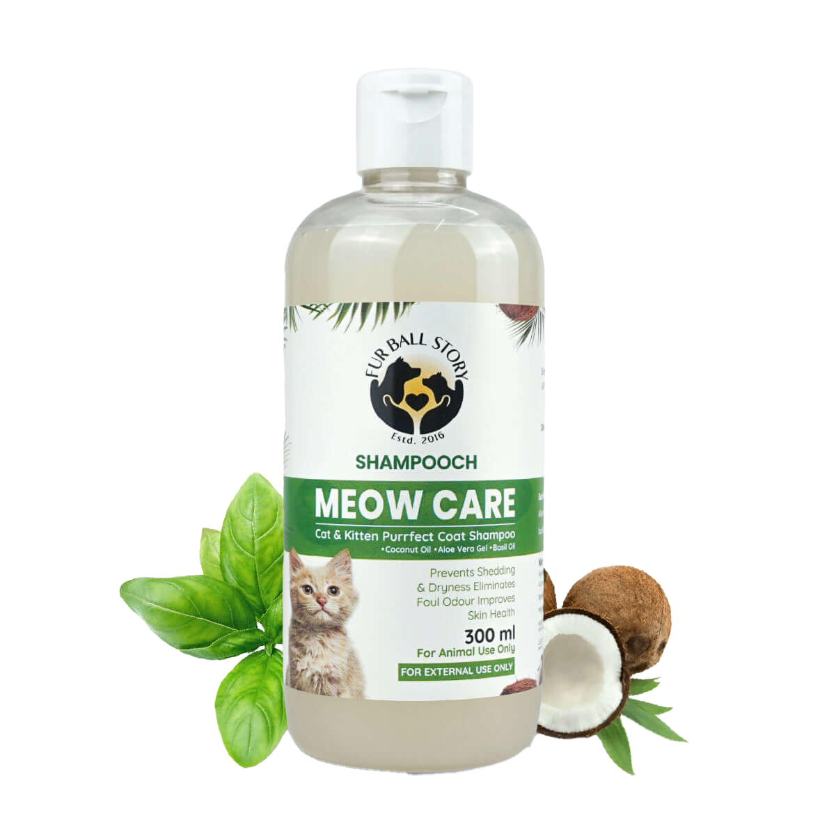 Shampooch Meow Care: Cat Shampoo for Healthy Skin & Shiny Fur - 300ml