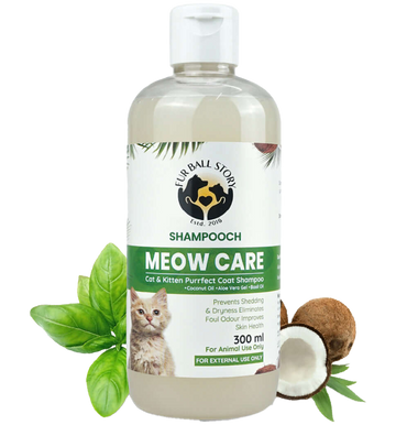 Shampooch Meow Care: Cat Shampoo for Healthy Skin & Shiny Fur - 300ml