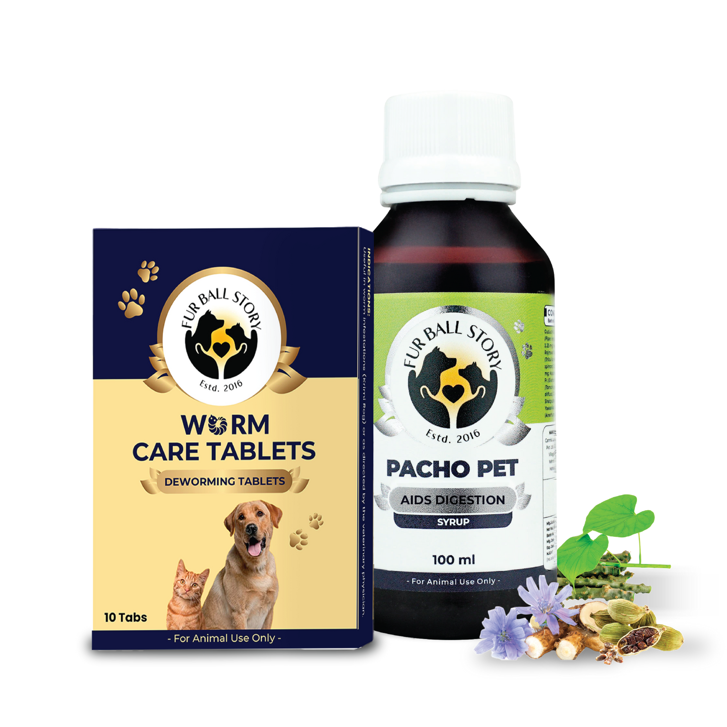 Worm Care Tablets - India's 1st Ayurvedic Deworming Tablets for Dogs & Cats