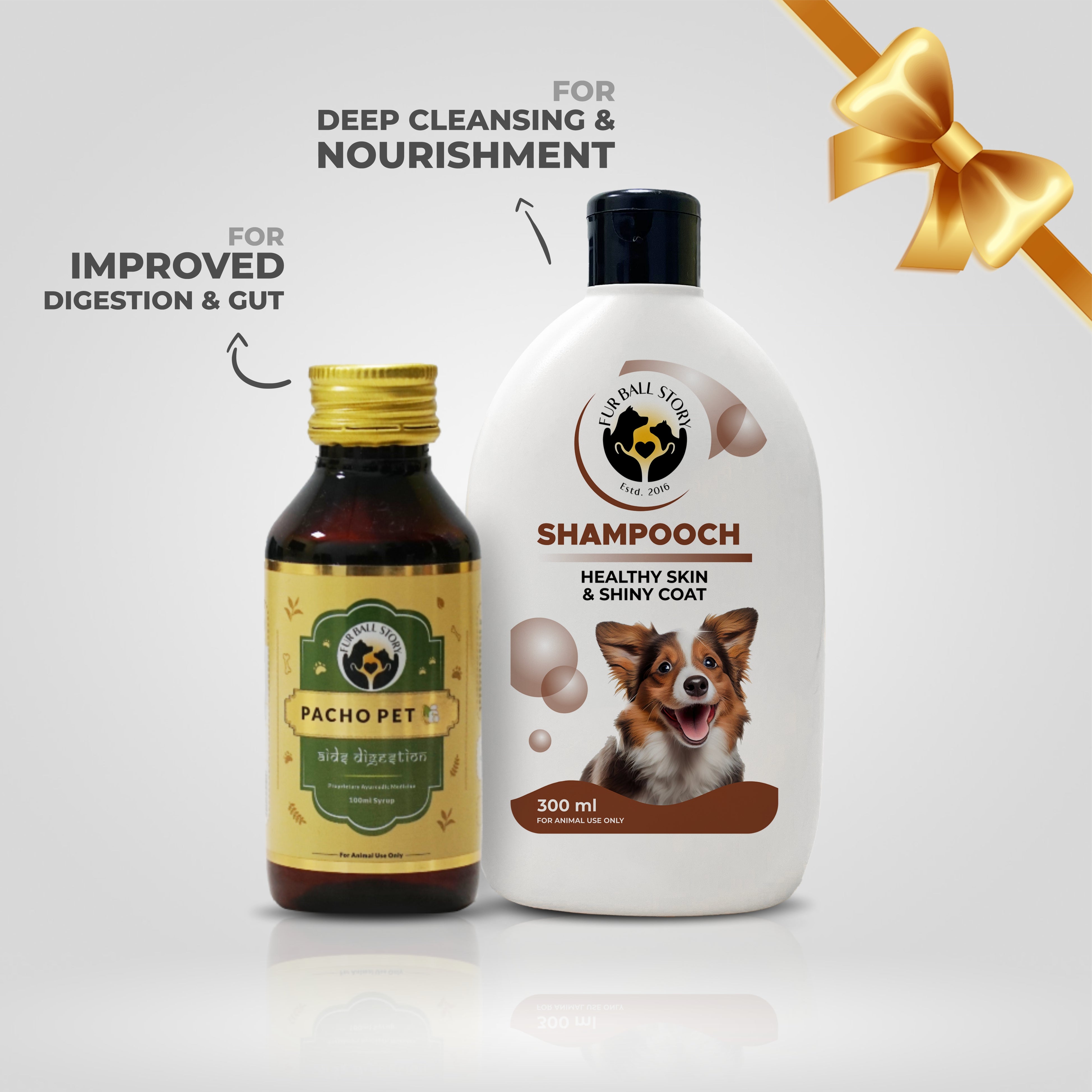 dog shampoo for hair fall and digestion syrup 