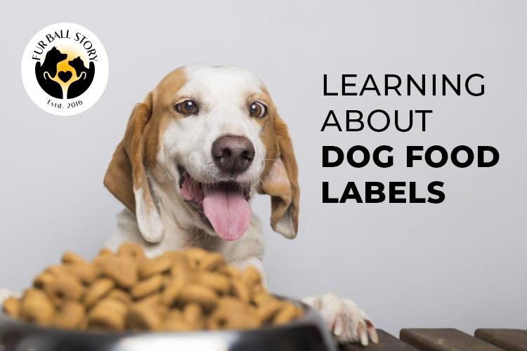 Dog food labels