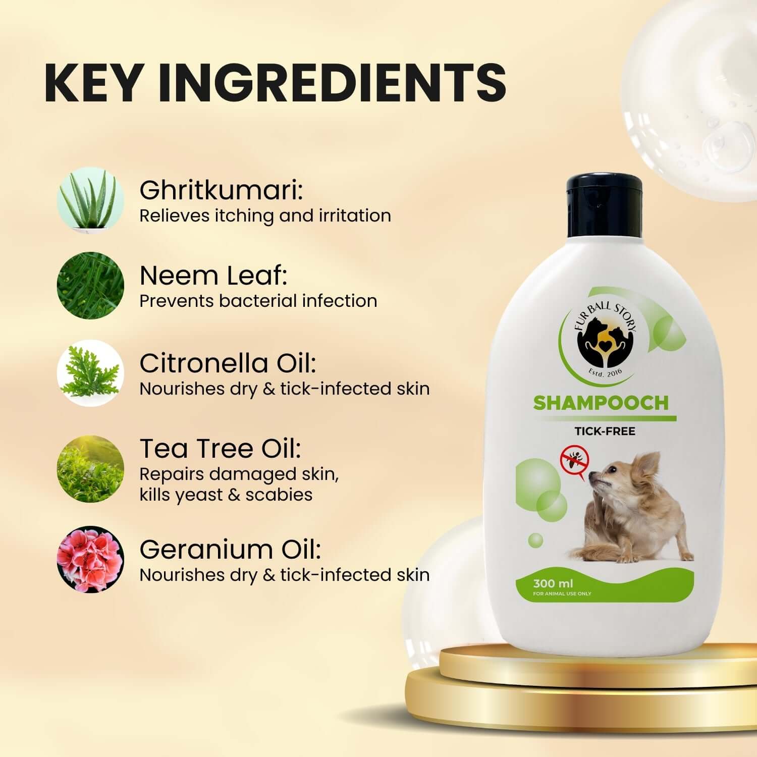 Shampooch Tick-Free Dog Shampoo - Effective Tick and Flea Protection