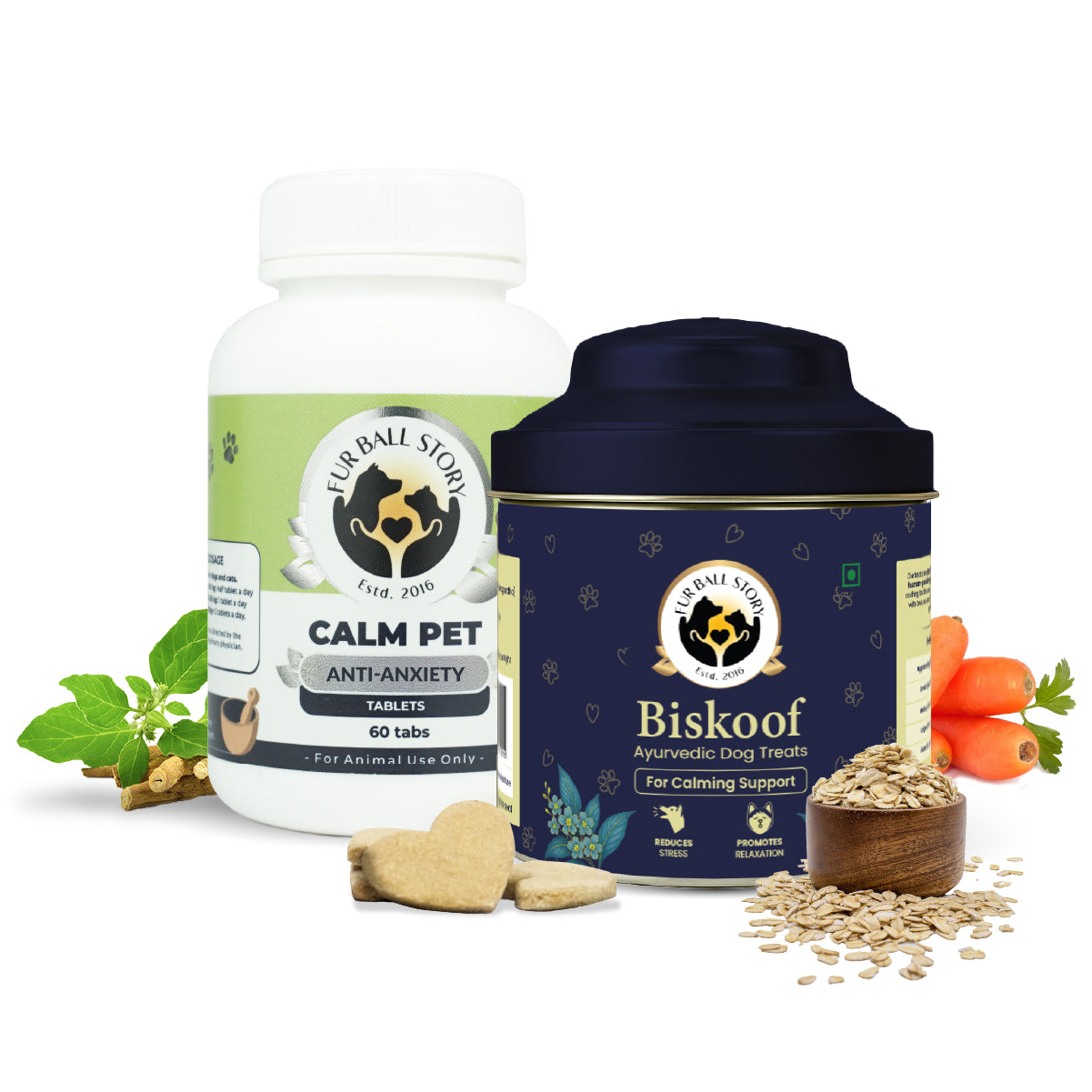 Dog Calming Combo - Calming Treats & Anti Anxiety Tablets for Dogs