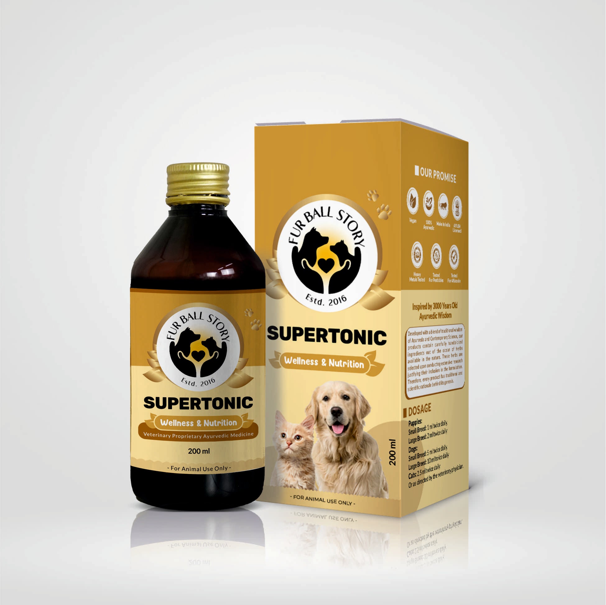 Supertonic Syrup: Ayurvedic syrup for dogs & cats