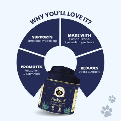 Biskoof – Calming Support | India’s Healthiest Treats for Dogs - 150 Gm