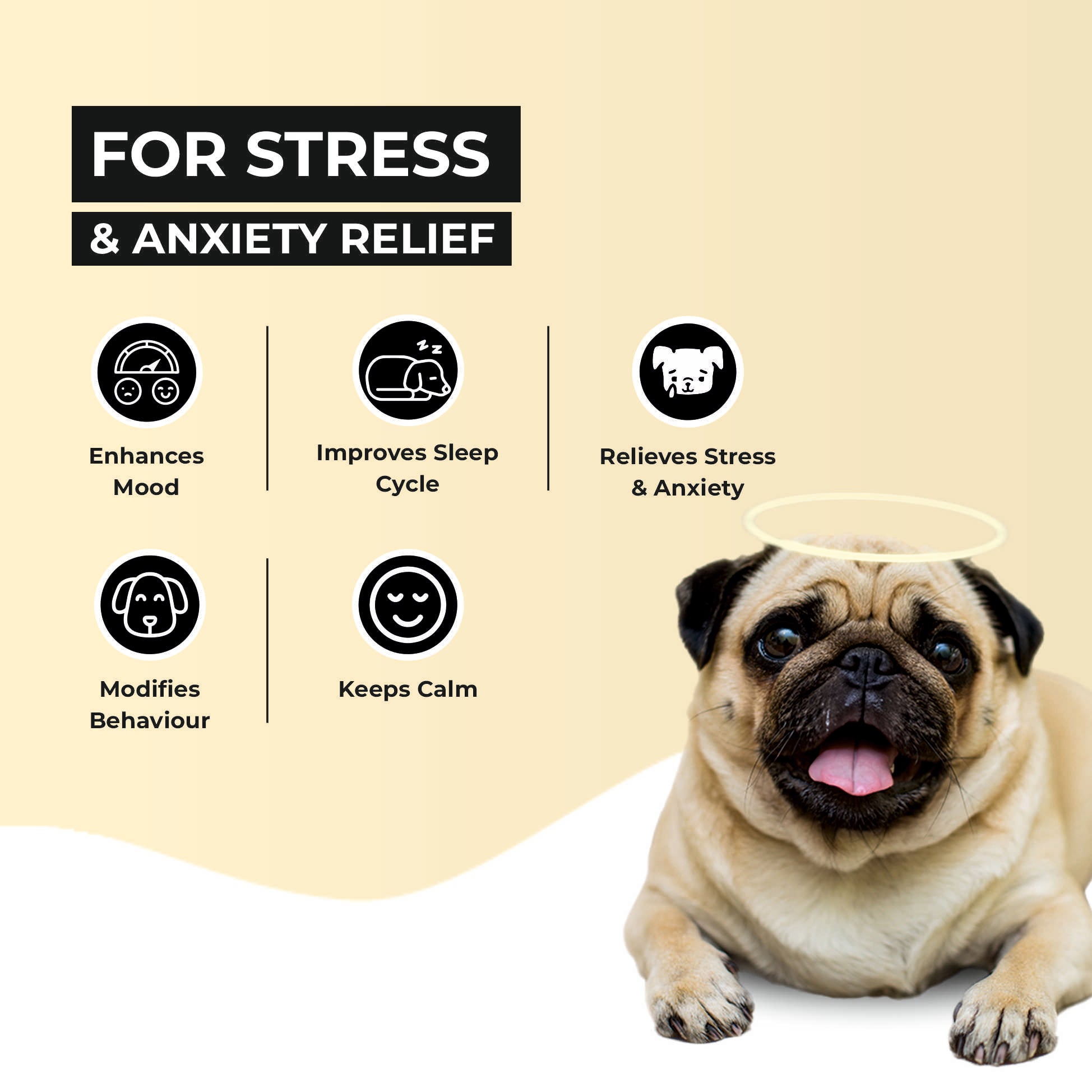Calm Pet: Anti Anxiety/ Behavior Modifier Tablets For Dogs & Cats -  (60 tab/100gm) 