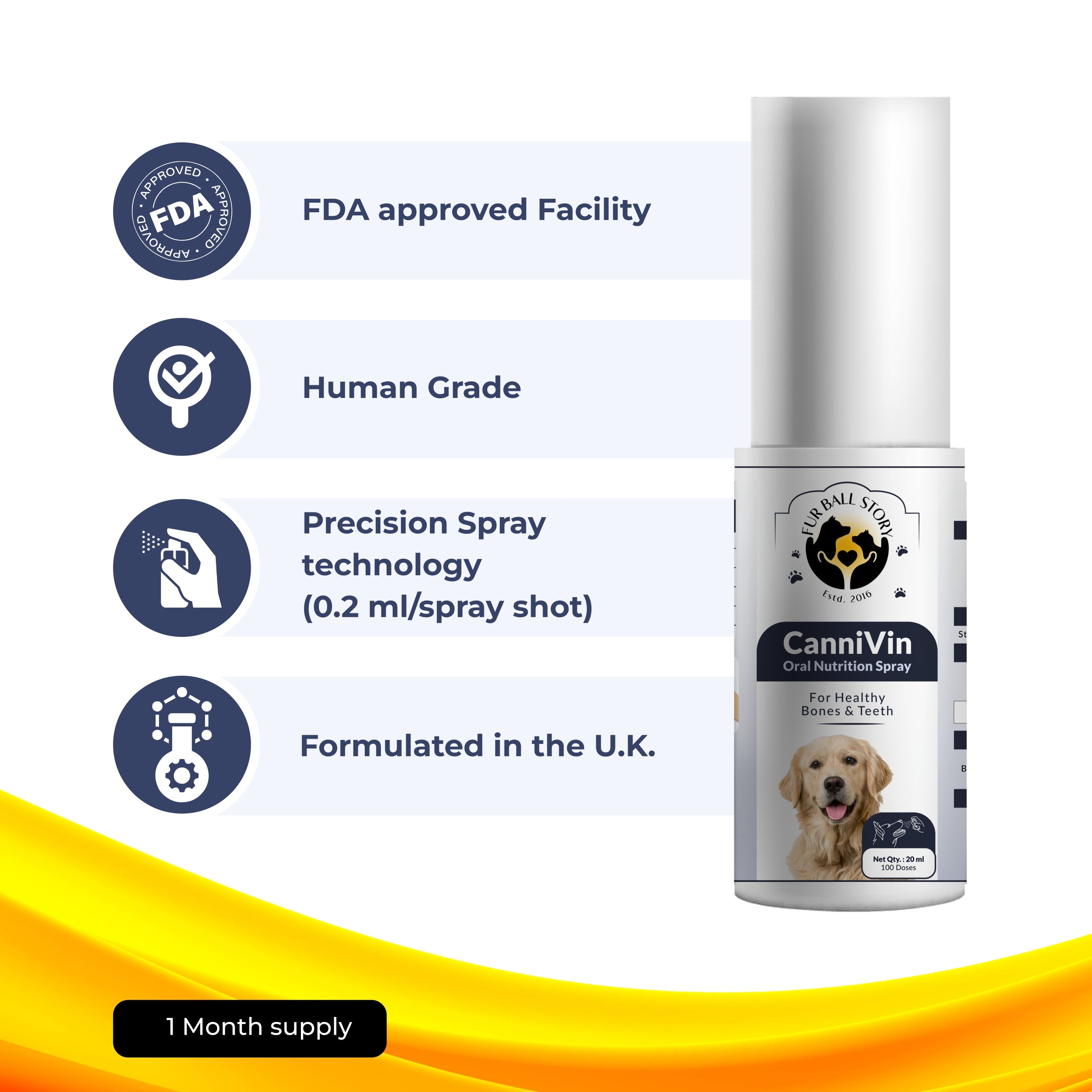 CanniVin Spray: For Healthy Bones & Teeth In Dogs - 20ml 