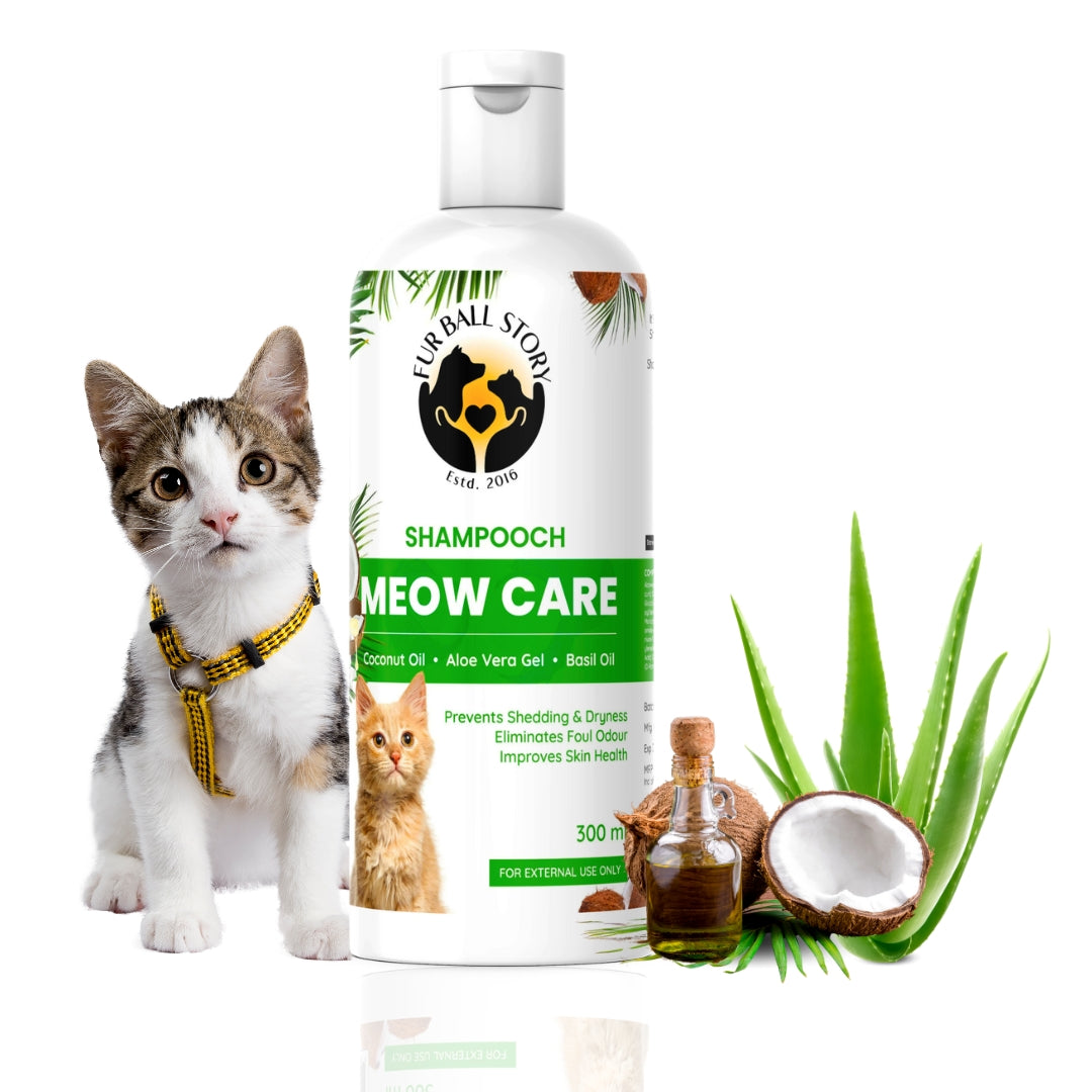 Meow Care Shampooch: Cat Shampoo for Healthy Skin & Shiny Fur - 300ml