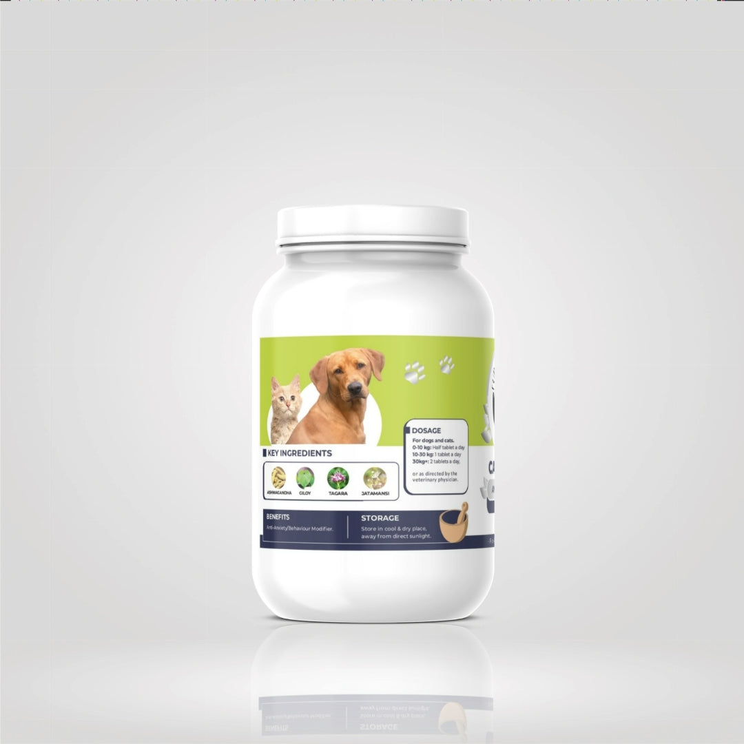 Calm Pet: Anti Anxiety Tablets For Dogs & Cats -  (60 tab/100gm)