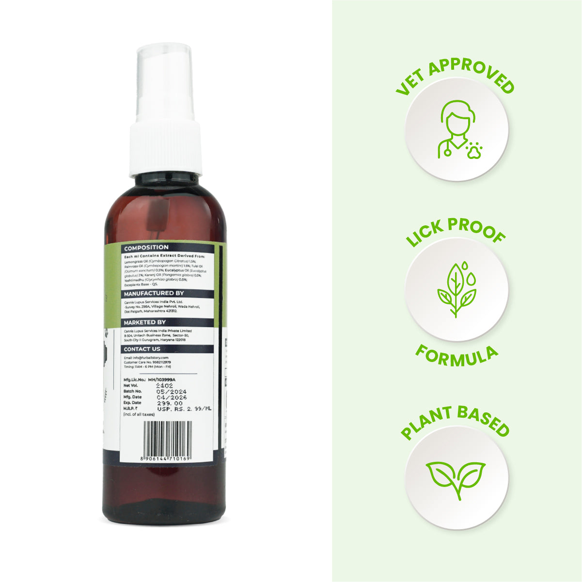 Tick Free: Tick & Flea Repelling Spray For Dogs & Cats - 100ml