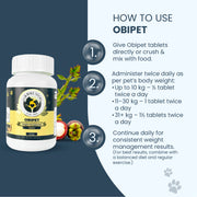 Obipet: Ayurvedic Weight Management Tablets for Dogs – 60 Tabs