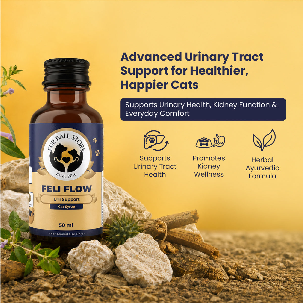 Feli Flow – Urinary Health Support Syrup for Cats | 50ml