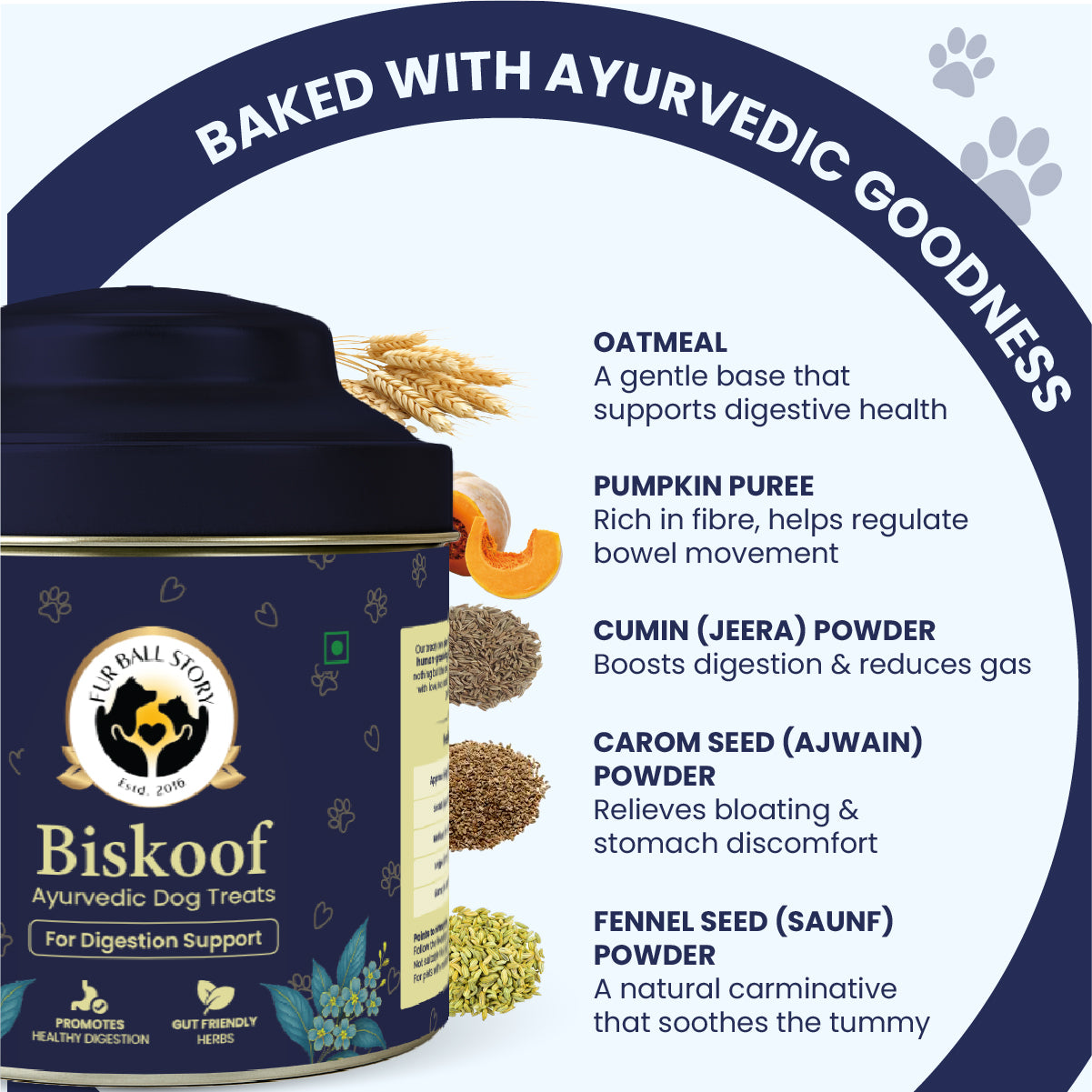 Biskoof - Digestion Support | India's Healthiest Treats for Dogs