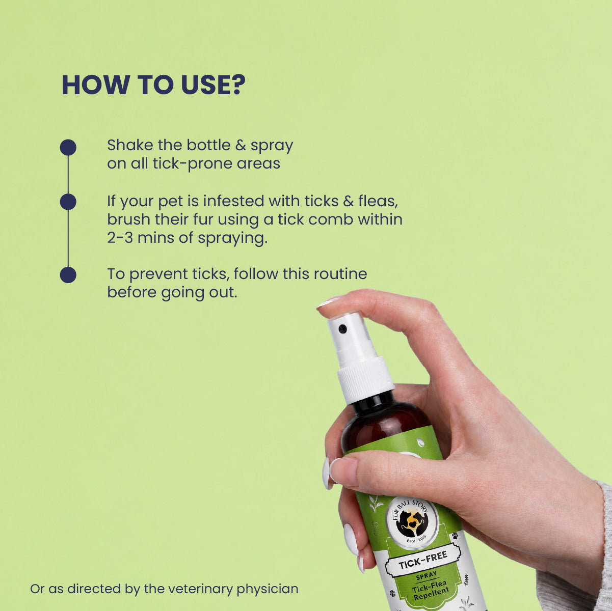 Tick Free: Tick & Flea Repelling Spray For Dogs & Cats
