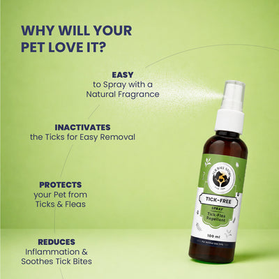 Tick Free: Tick & Flea Repelling Spray For Dogs & Cats