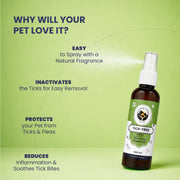 Tick Free: Tick & Flea Repelling Spray For Dogs & Cats