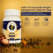 Obipet: Ayurvedic Weight Management Tablets for Dogs – 60 Tabs