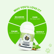 Calm Pet: Anti Anxiety Tablets For Dogs & Cats -  (60 tab/100gm)