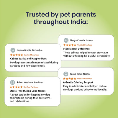Calm Pet: Anti Anxiety Tablets For Dogs & Cats -  (60 tab/100gm)