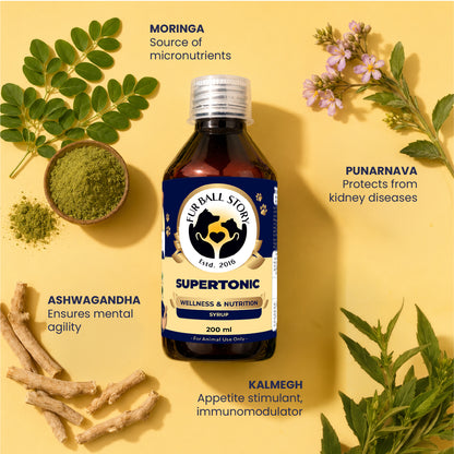 Supertonic Syrup: Ensures Head to Tail Wellness of Dogs & Cats - 200ml