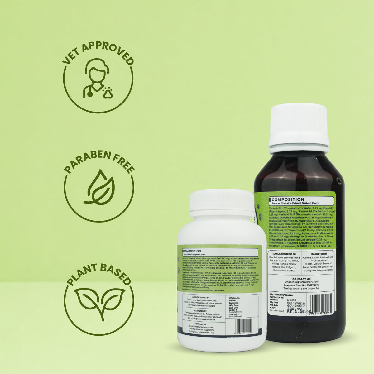 Dog Calming Tablets for Travel India, Dog Digestive Syrup for Travel India, Pet Travel Products India, Natural Dog Travel Products India.