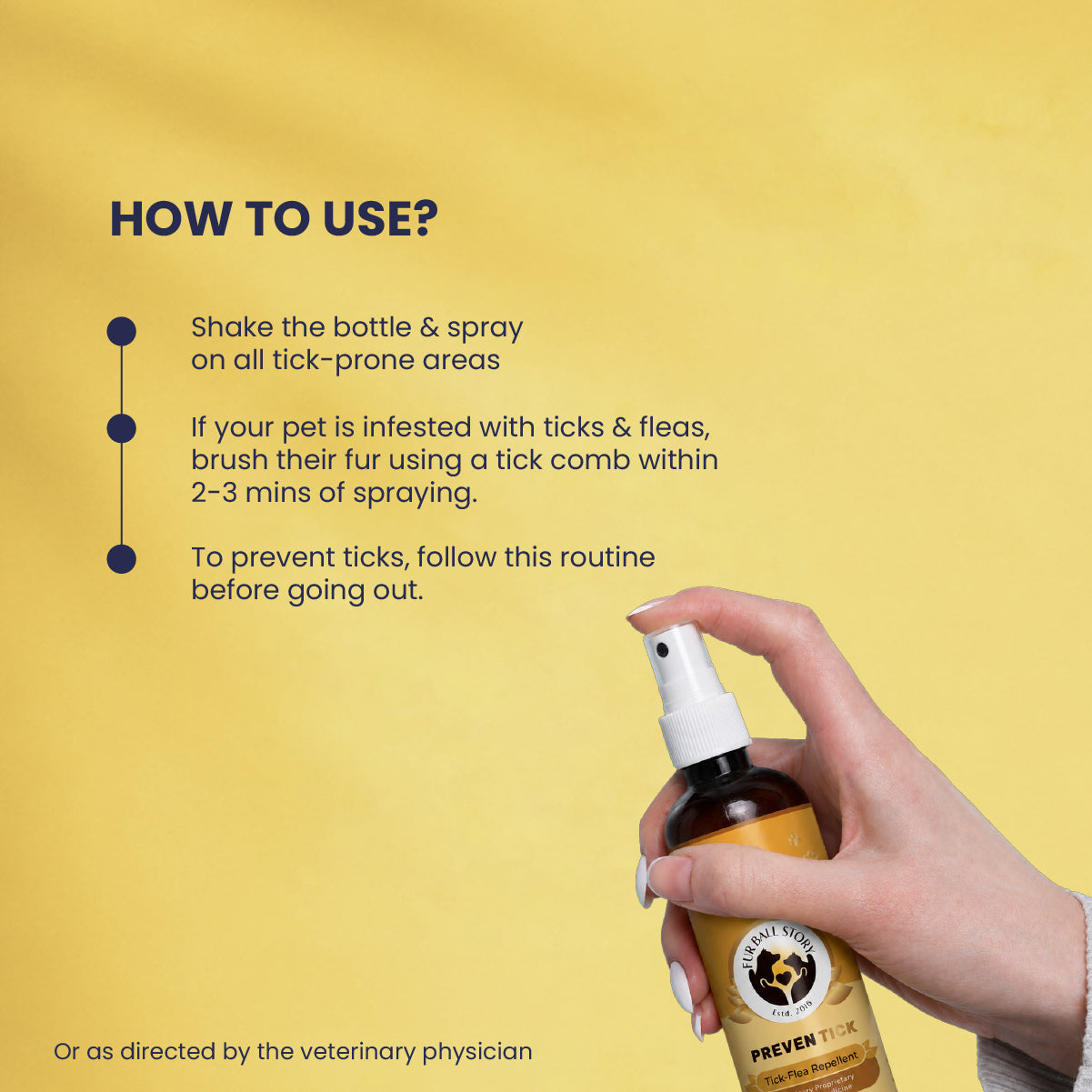 PrevenTick: Professional Range Advanced Tick & Flea Repelling Spray for Dogs & Cats- 200ml