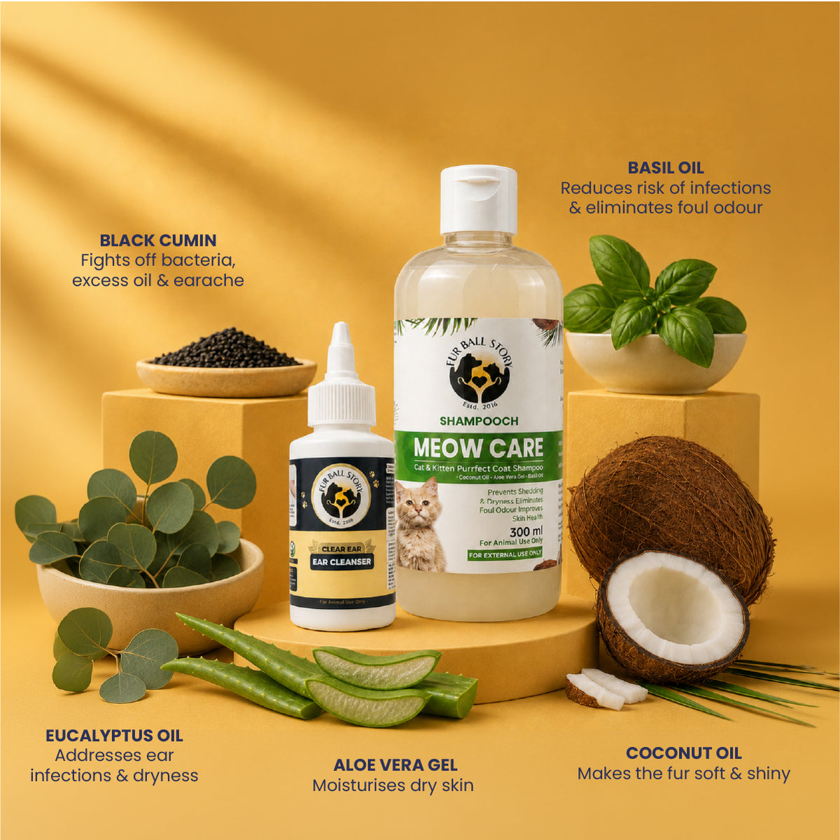 Complete Cat Hygiene Kit, Cat Grooming Essentials, Cat Hygiene Products, Cat Grooming Products,