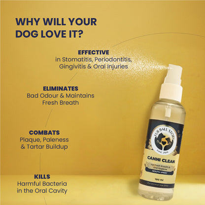 Canni Clean: Dental Spray For Oral Hygiene In Dogs & Cats - 100ml