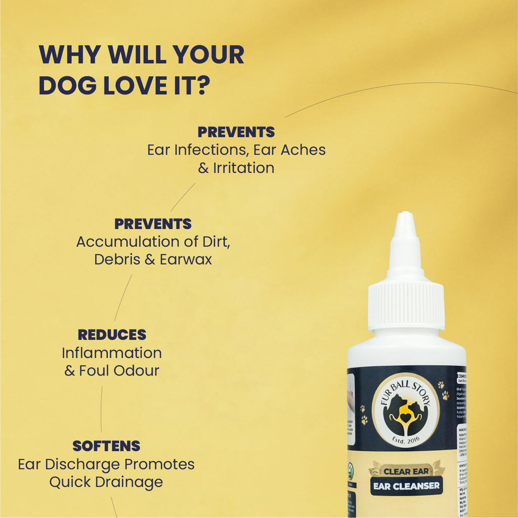 Clear Ear: Natural Antiseptic Ear Drops for Dogs (100ml)