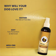 PrevenTick: Professional Range Advanced Tick & Flea Repelling Spray for Dogs & Cats- 200ml