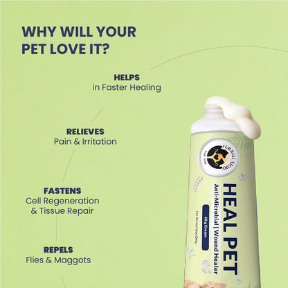 Heal Pet: Wound Healing Cream For Dogs & Cats - 60gm
