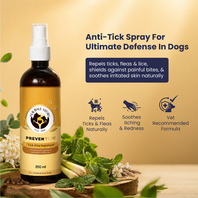 PrevenTick: Professional Range Advanced Tick & Flea Repelling Spray for Dogs & Cats- 200ml