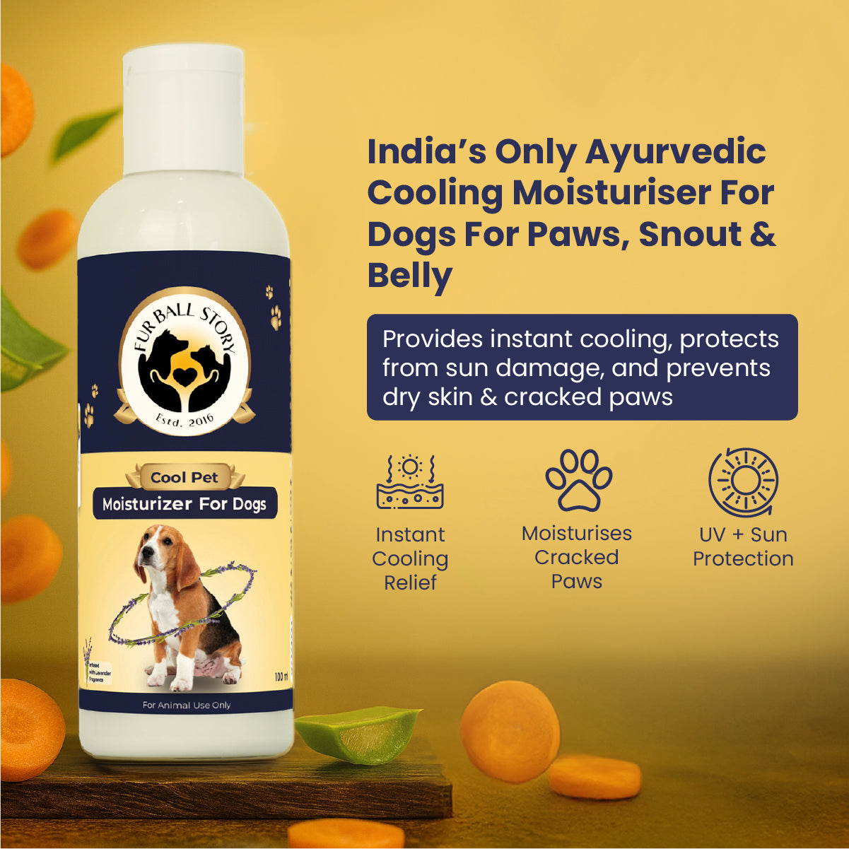 Cool Pet: Moisturising Sunscreen For Dogs - 100 ml