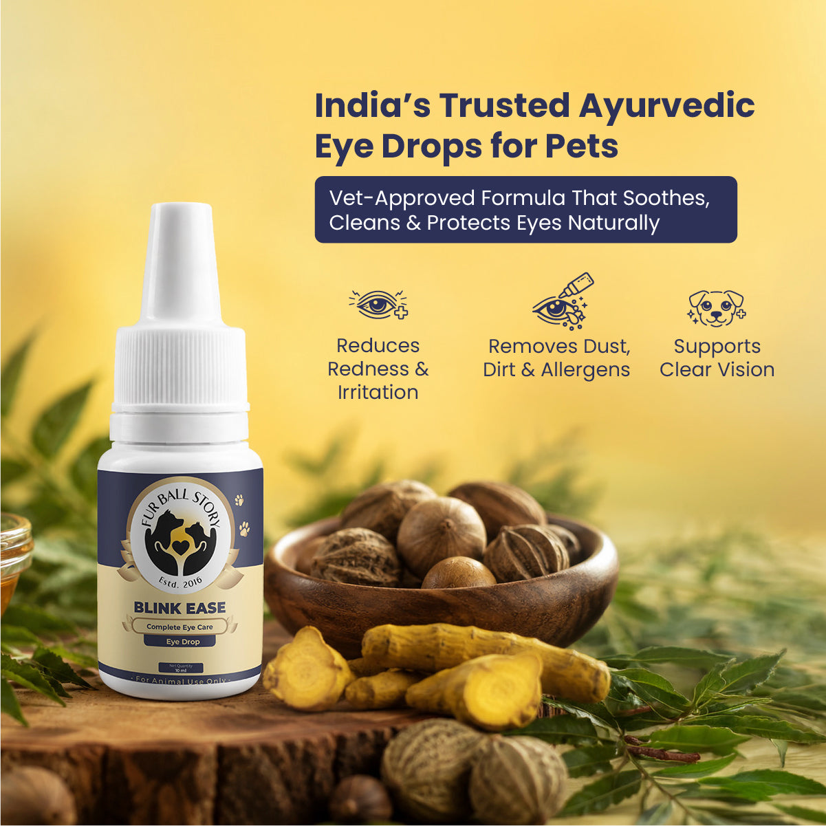 Blink Ease: Eye Drops For Dogs That Cleans & Protects Eyes Naturally