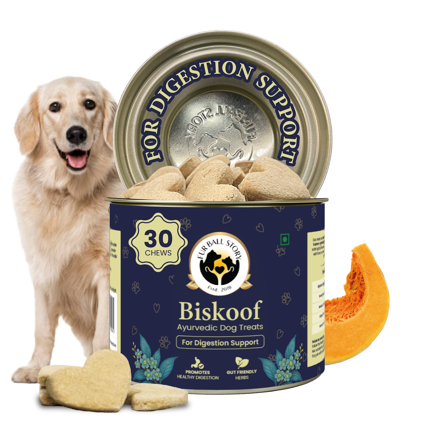 Biskoof - Digestion Support | India's Healthiest Treats for Dogs - 150 Gm