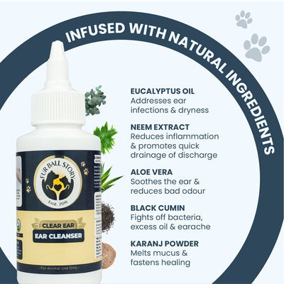 Clear Ear: Natural Antiseptic Ear Drops for Dogs (50ml)