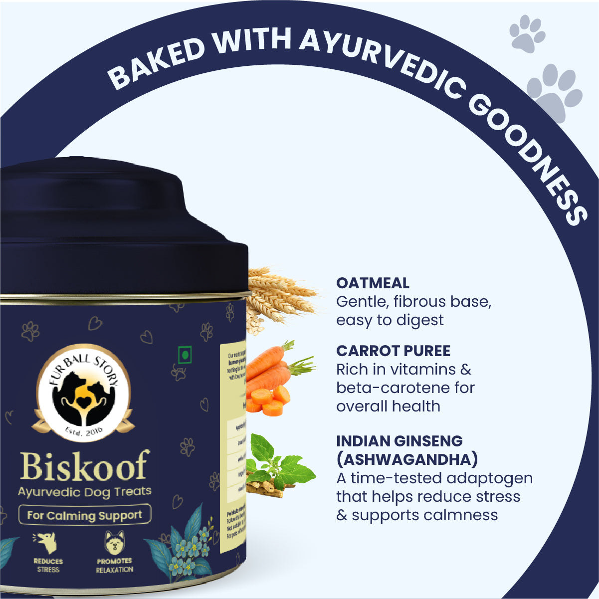 Biskoof – Calming Support | India’s Healthiest Treats for Dogs