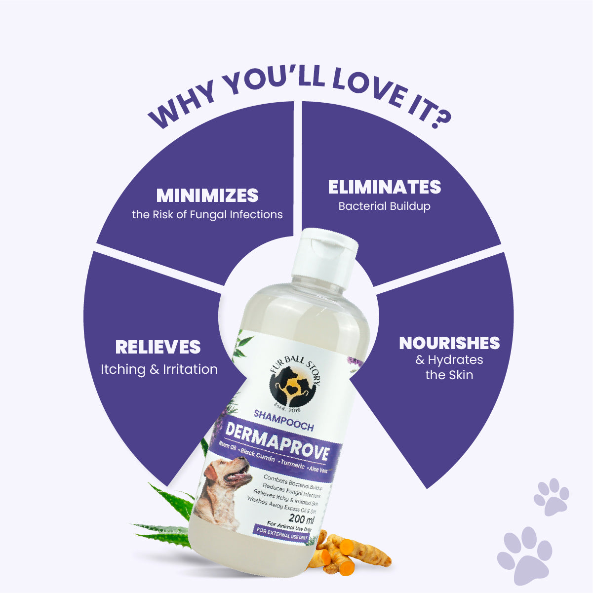 Dermaprove: Antifungal Dog Shampoo - 200ml