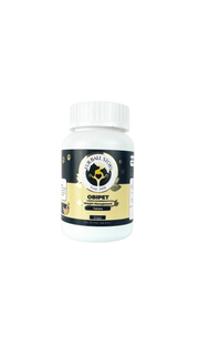 An isolated product shot of the Obipet Weight Management bottle centered on a transparent grid background.